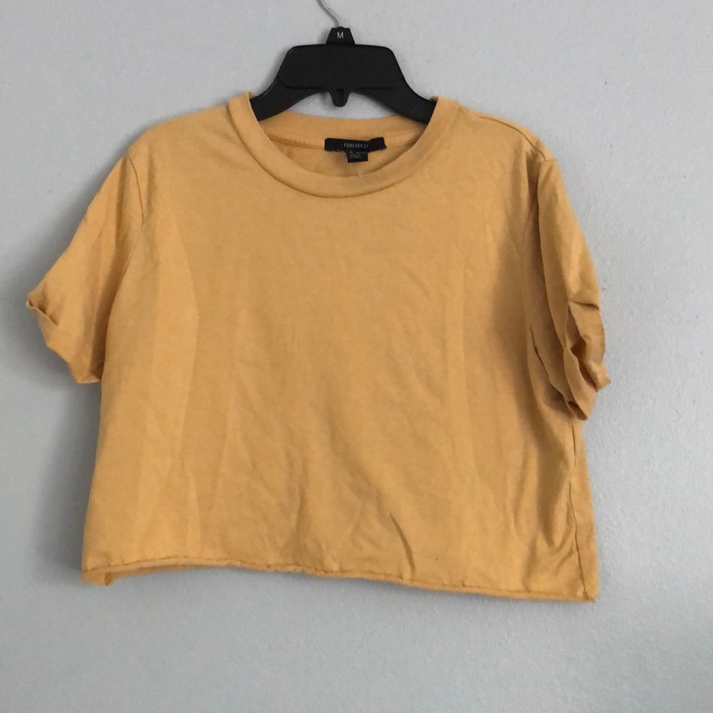 FOREVER 21 MUSTARD YELLOW CROP TOP